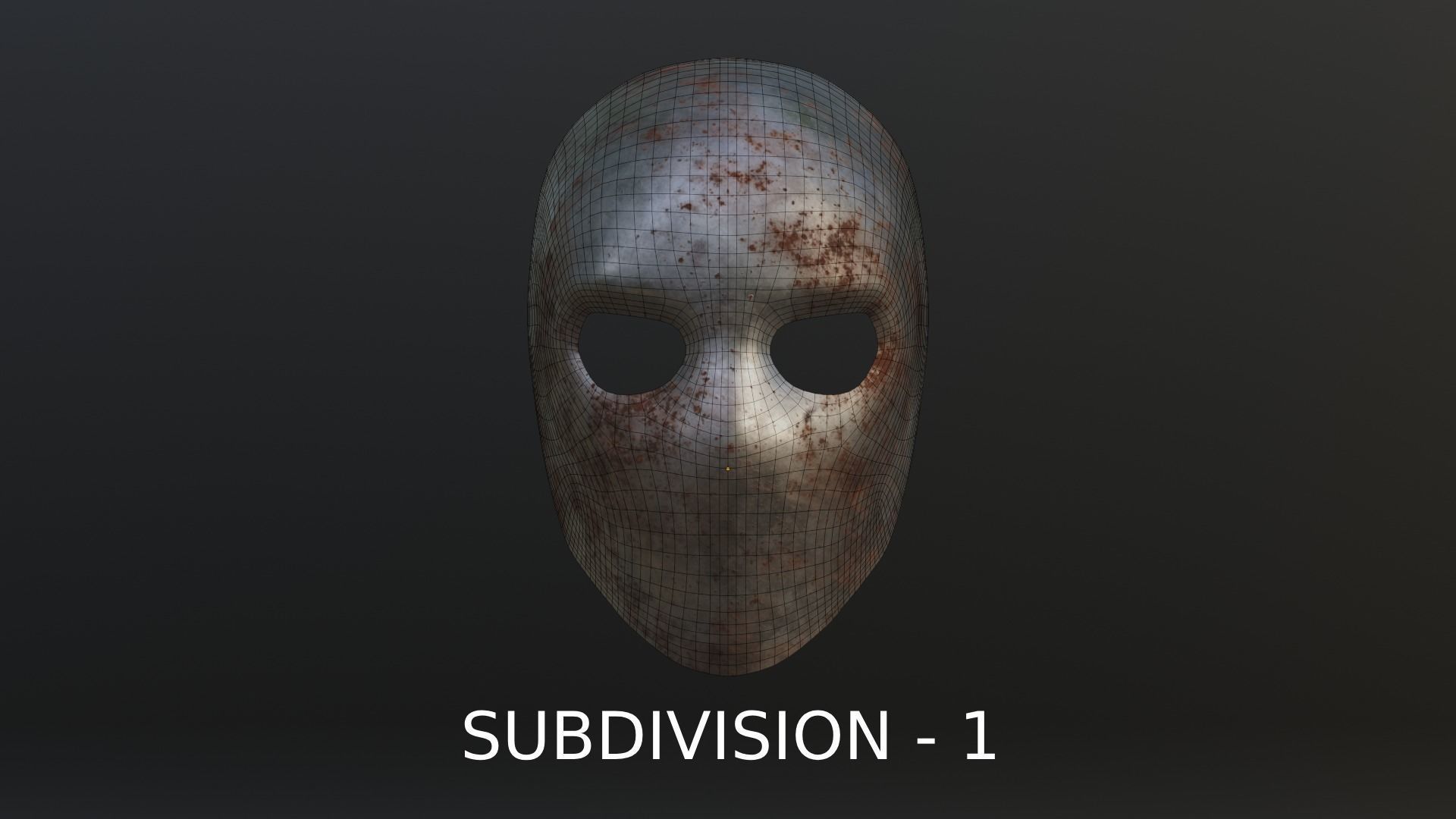 Full metal mask set for male and female Low-poly 3D model_22