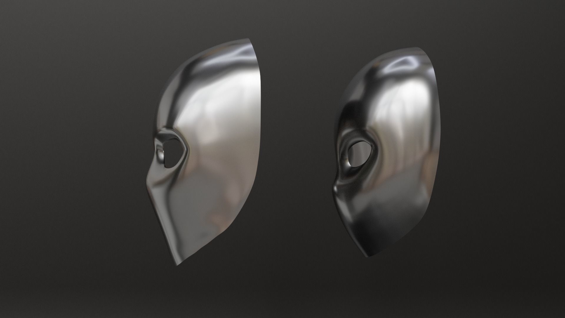 Full metal mask set for male and female Low-poly 3D model_18