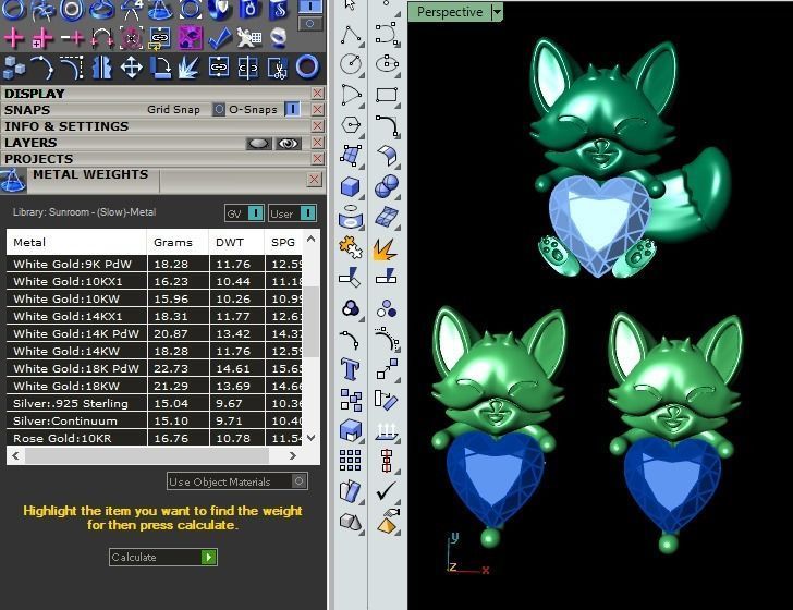 fox half set 3D print model_9