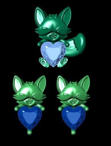 fox half set 3D print model_16