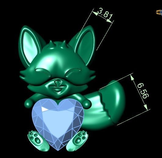 fox half set 3D print model_11