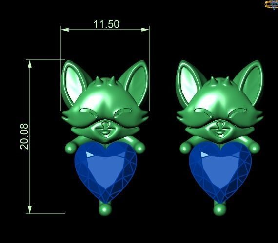 fox half set 3D print model_18