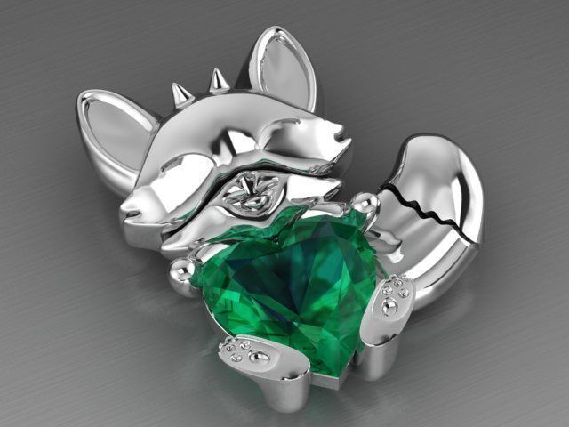 fox half set 3D print model_4