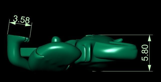 fox half set 3D print model_14