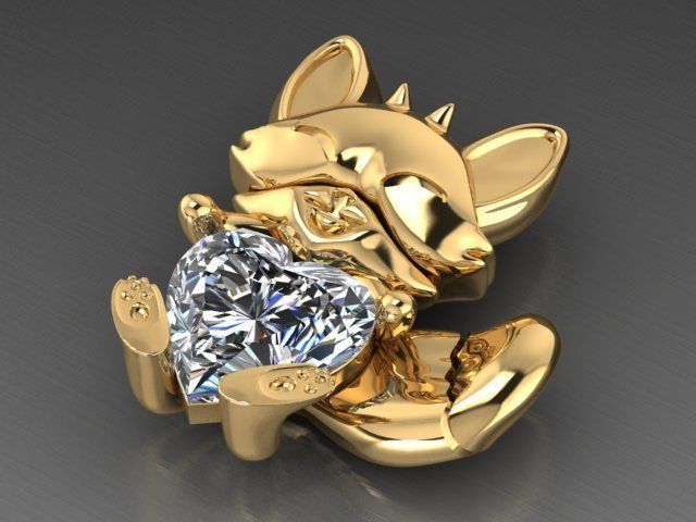 fox half set 3D print model_3