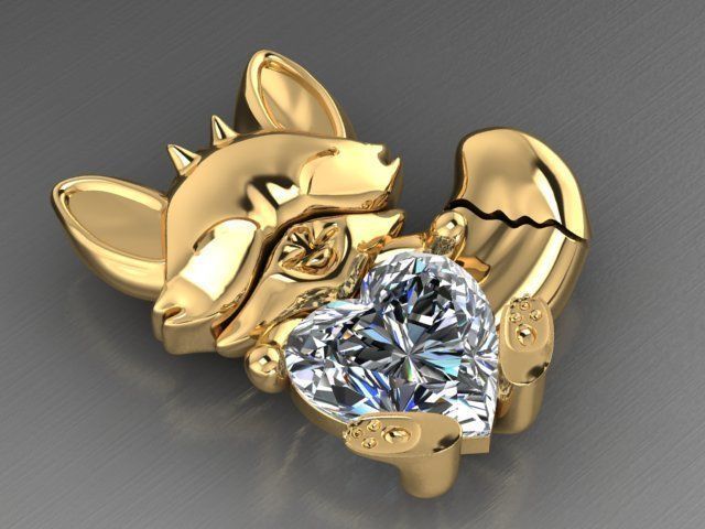 fox half set 3D print model_2