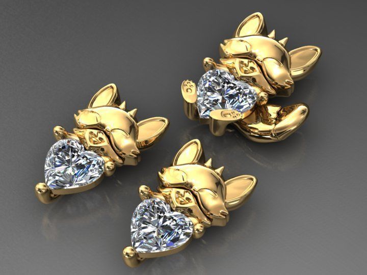 fox half set 3D print model_6