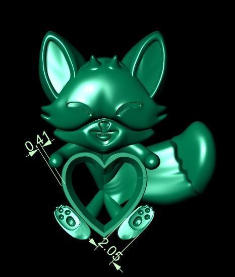 fox half set 3D print model_12