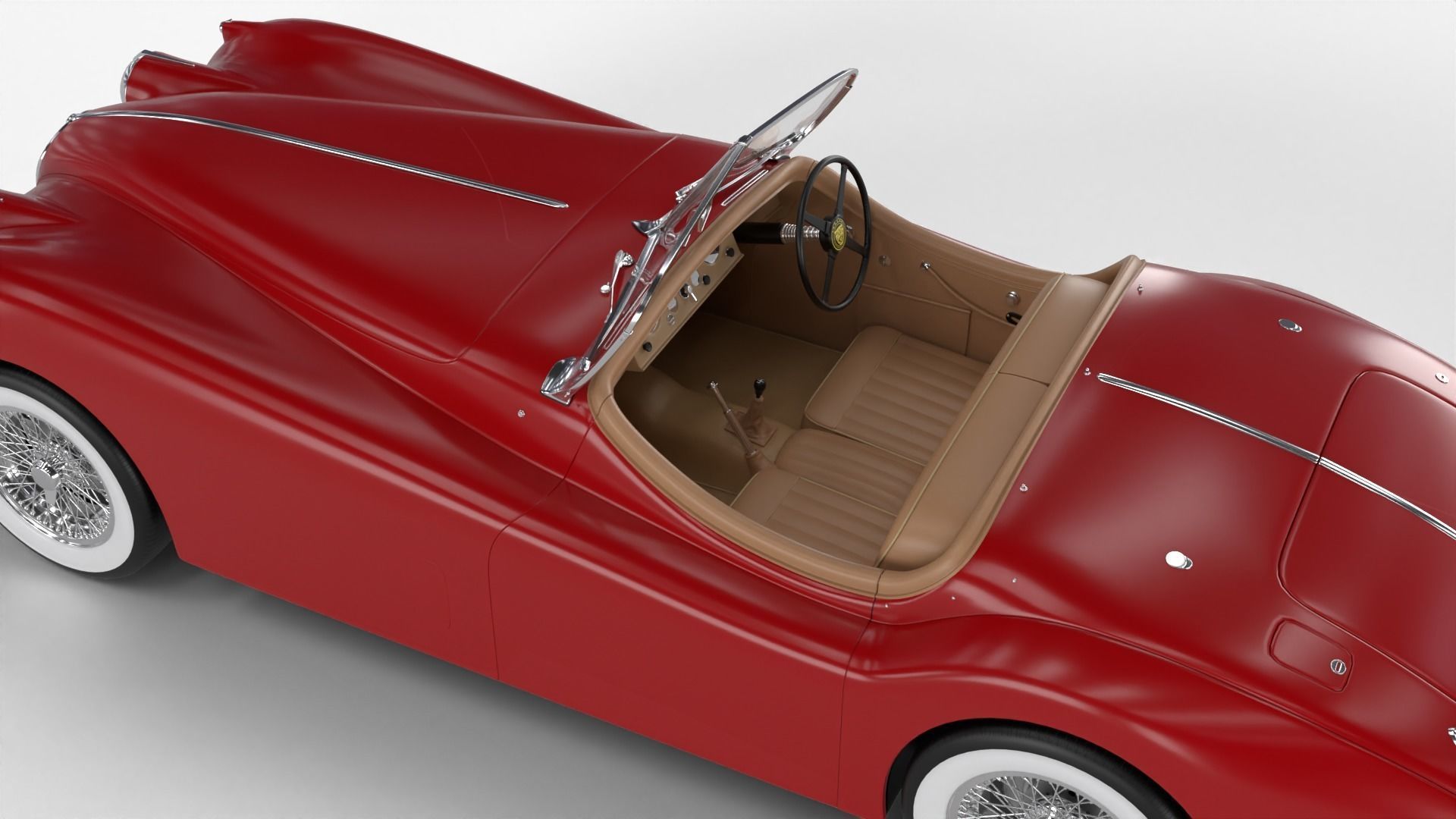 Jaguar XK140 1954 3d model 3D model_14