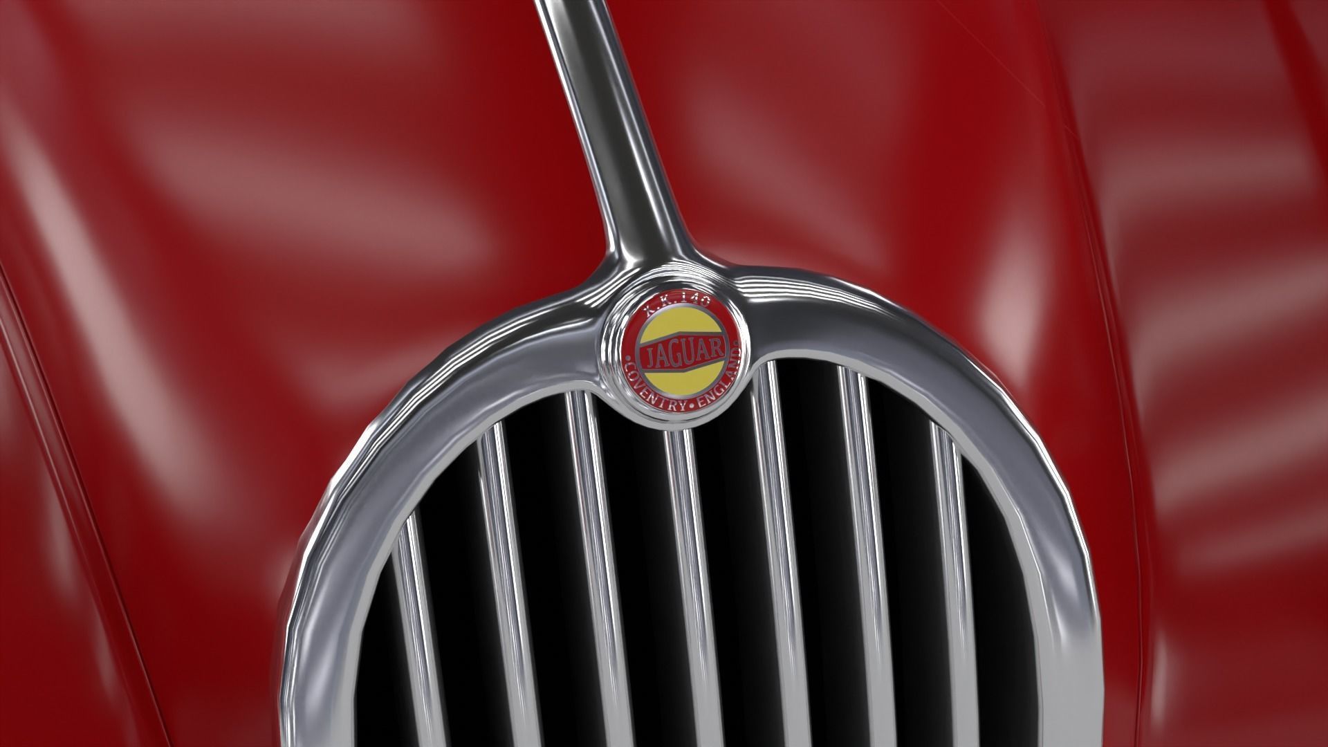 Jaguar XK140 1954 3d model 3D model_15