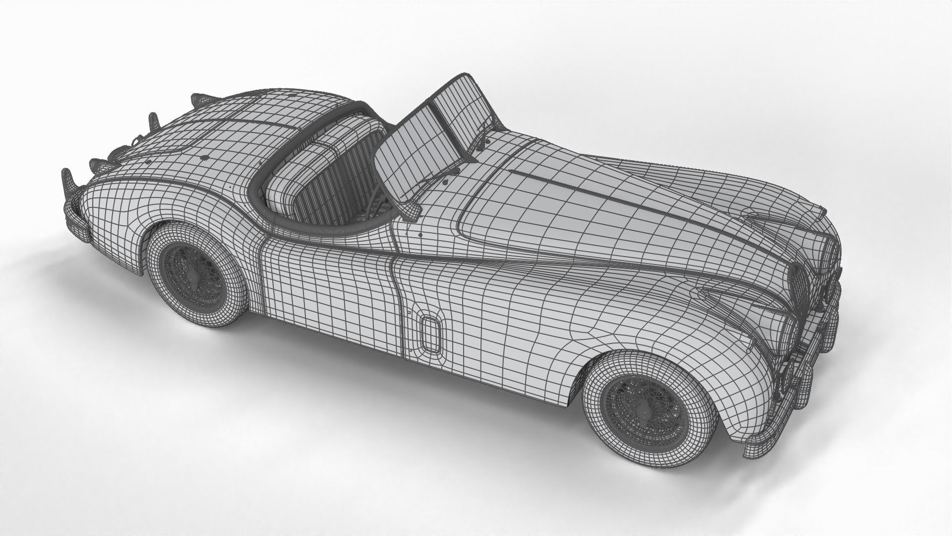 Jaguar XK140 1954 3d model 3D model_38