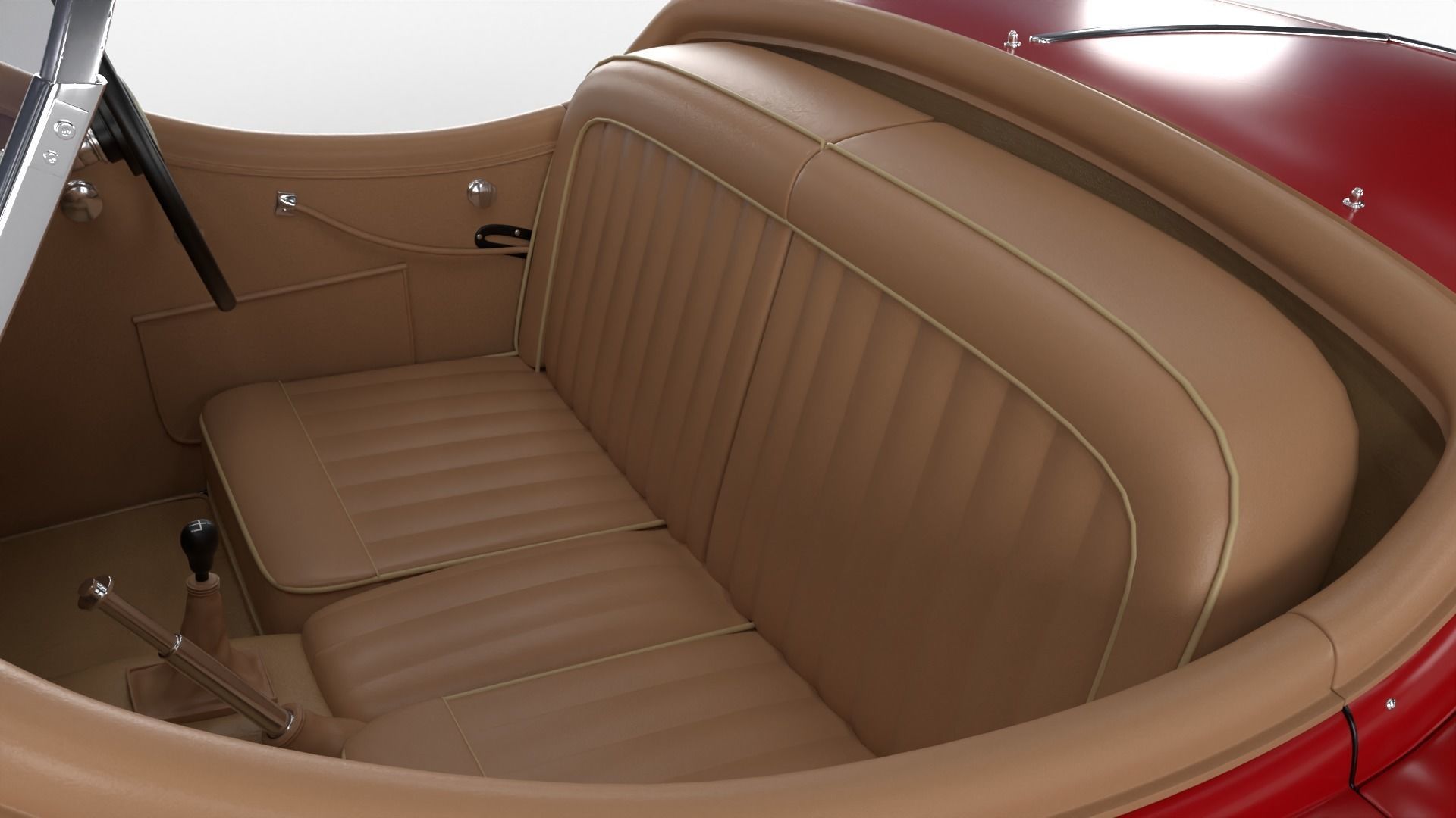 Jaguar XK140 1954 3d model 3D model_22