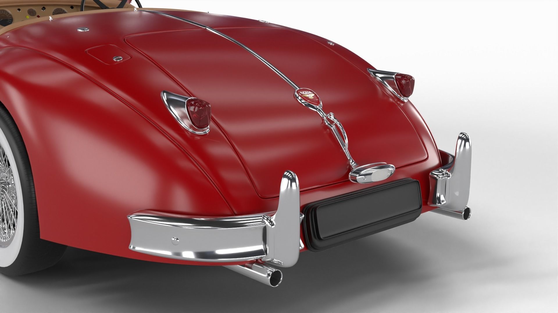 Jaguar XK140 1954 3d model 3D model_8