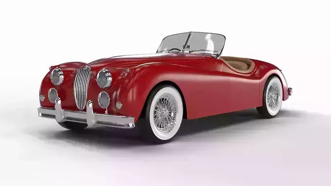 Jaguar XK140 1954 3d model 3D model