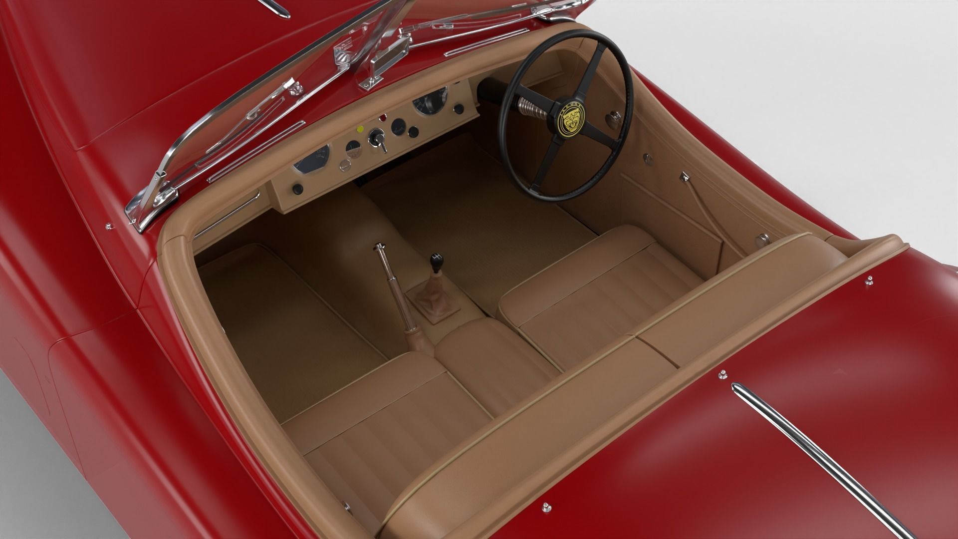 Jaguar XK140 1954 3d model 3D model_12
