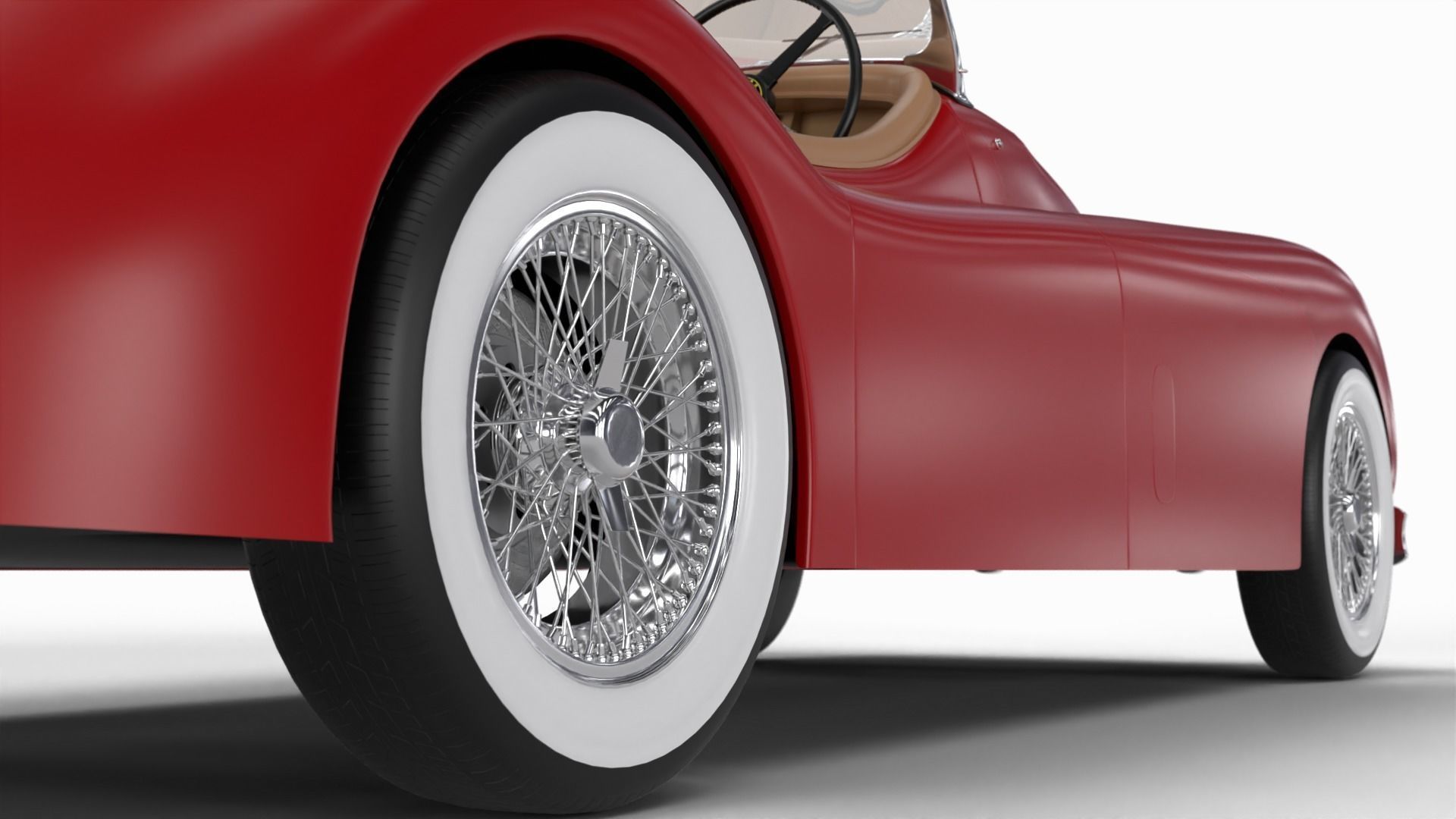 Jaguar XK140 1954 3d model 3D model_6