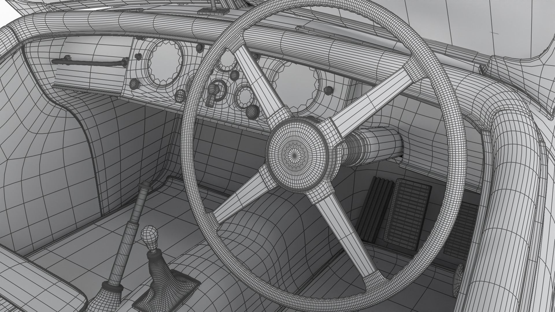 Jaguar XK140 1954 3d model 3D model_48