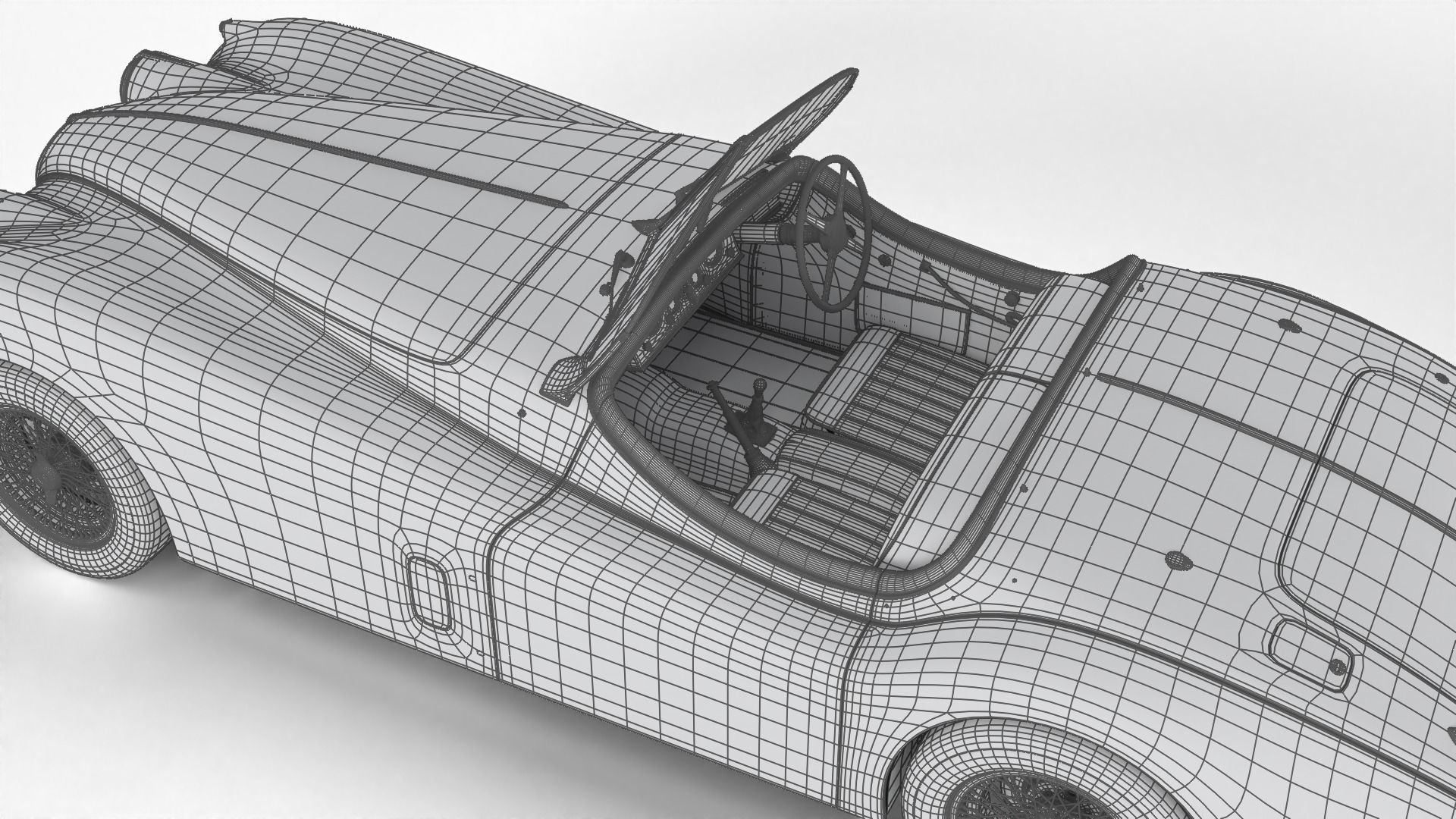 Jaguar XK140 1954 3d model 3D model_39