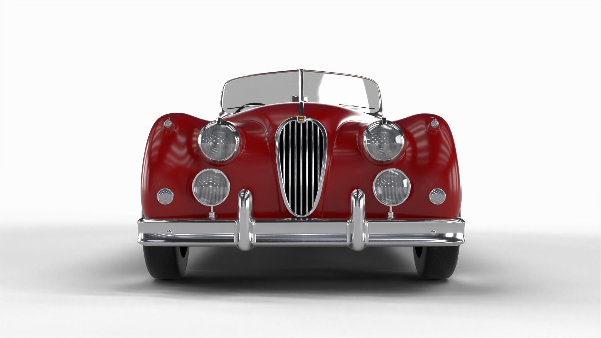 Jaguar XK140 1954 3d model 3D model_20