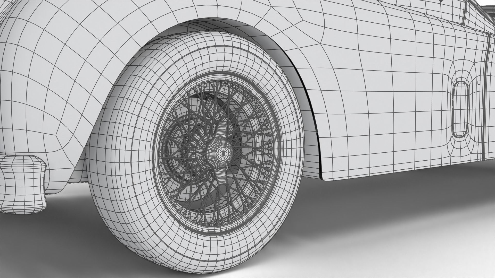 Jaguar XK140 1954 3d model 3D model_32