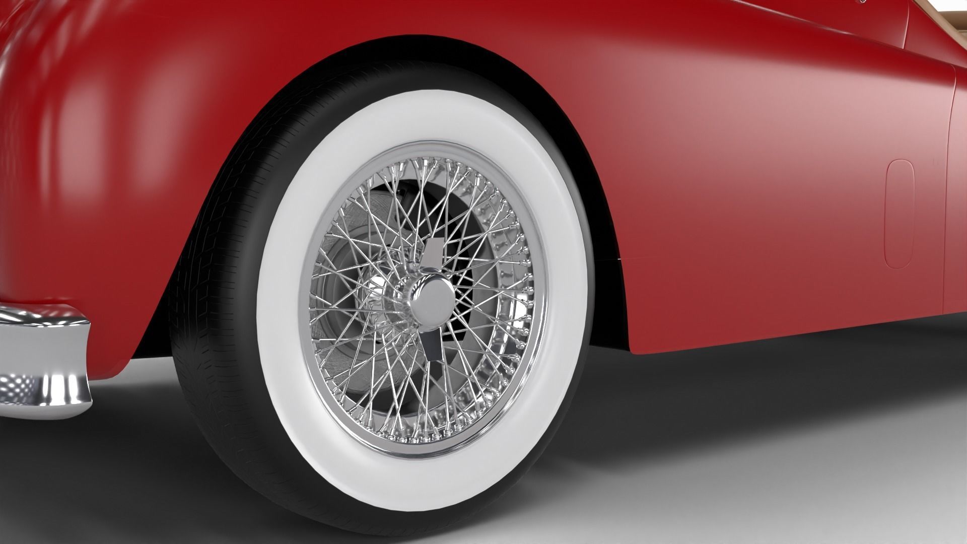 Jaguar XK140 1954 3d model 3D model_7