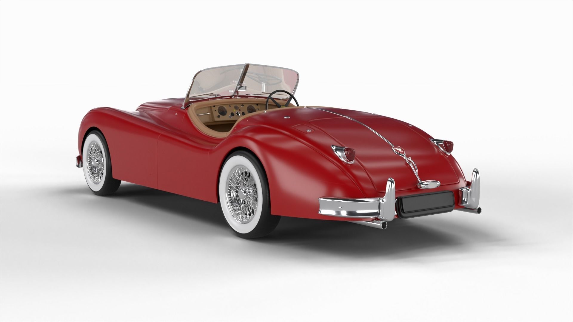 Jaguar XK140 1954 3d model 3D model_3