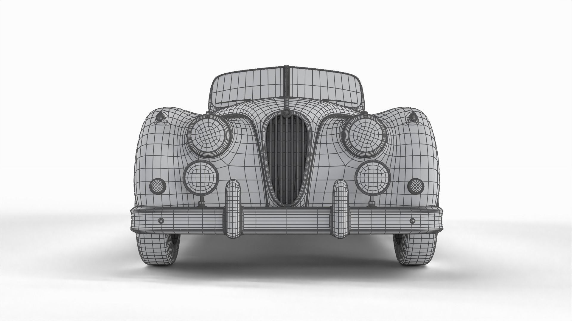 Jaguar XK140 1954 3d model 3D model_45