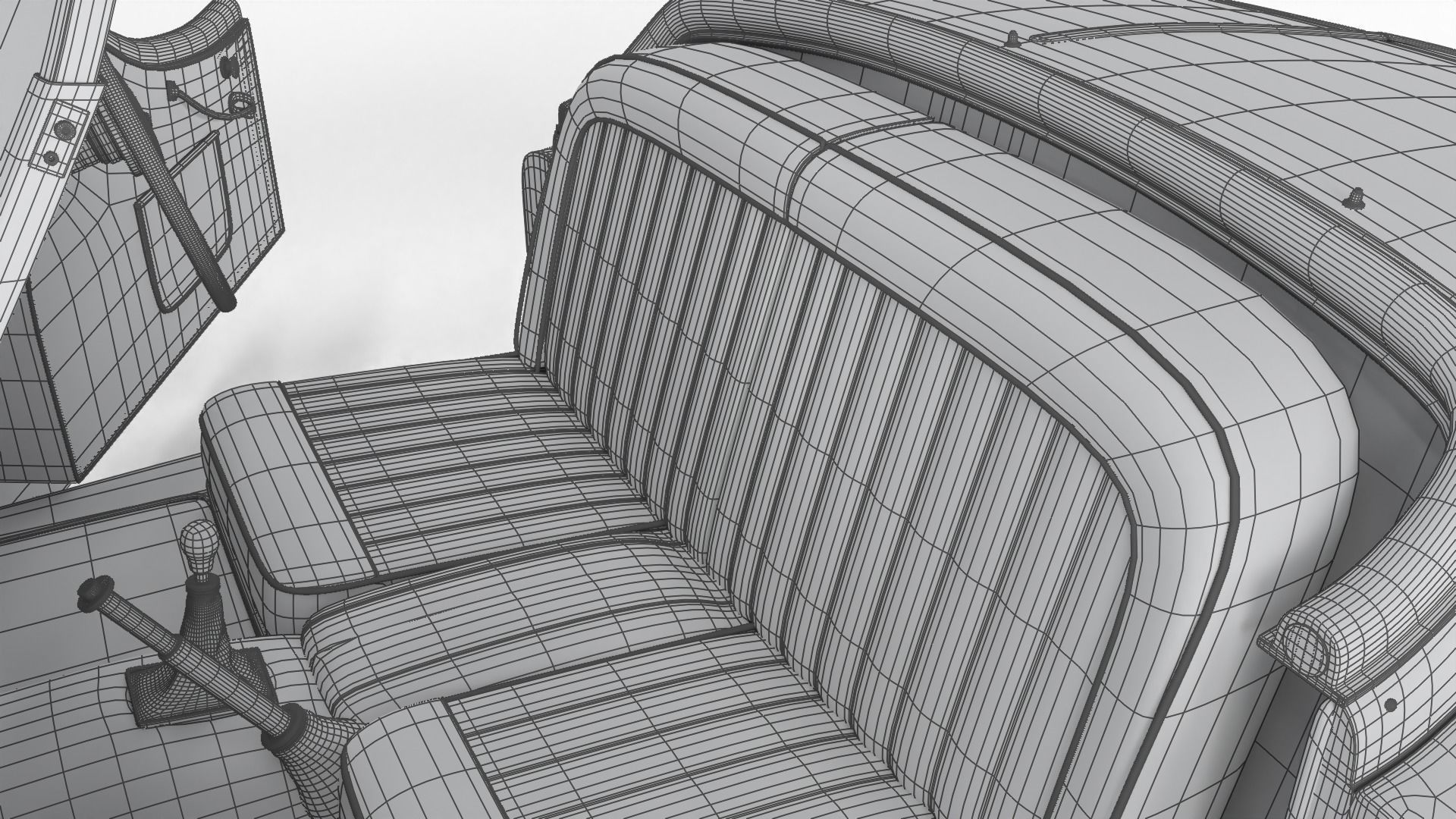 Jaguar XK140 1954 HQ interior 3D model_47