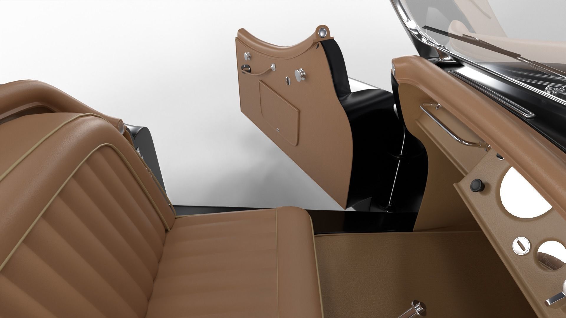 Jaguar XK140 1954 HQ interior 3D model_25