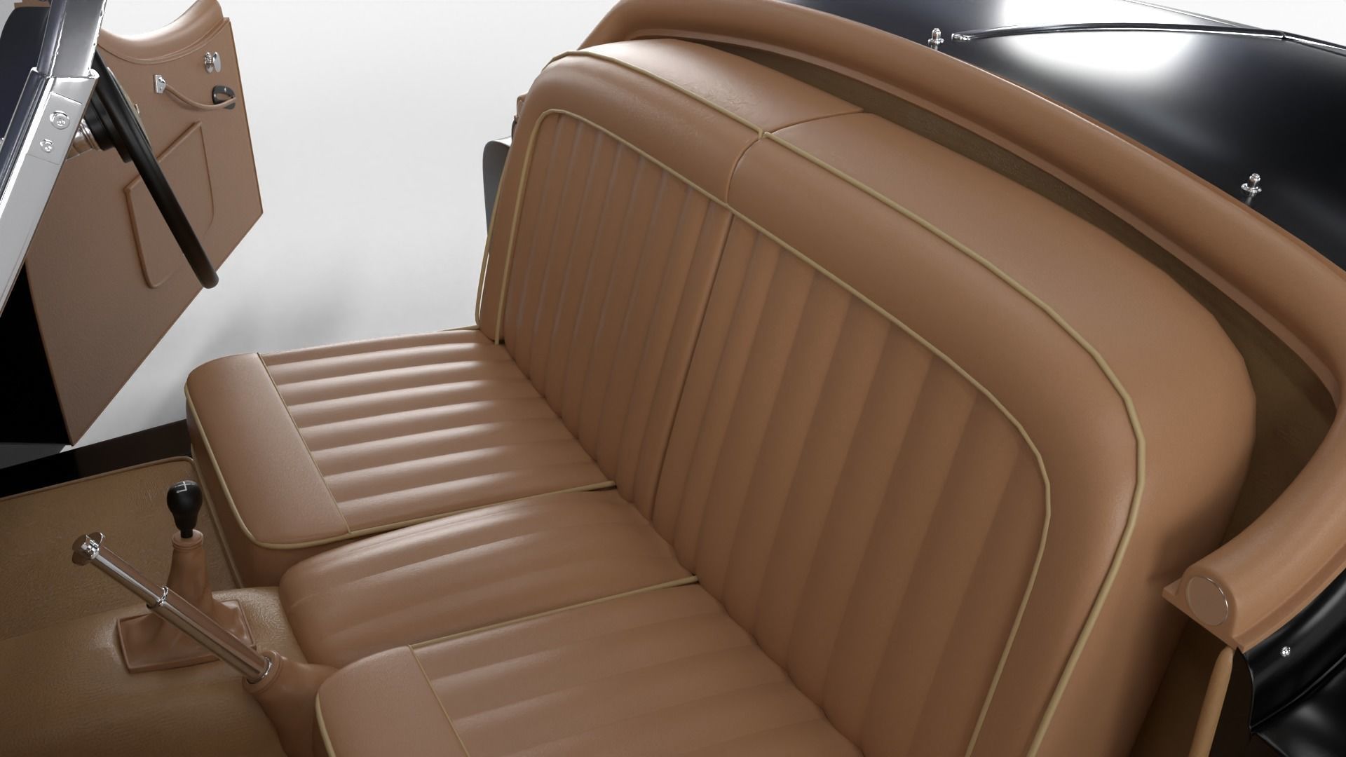 Jaguar XK140 1954 HQ interior 3D model_22