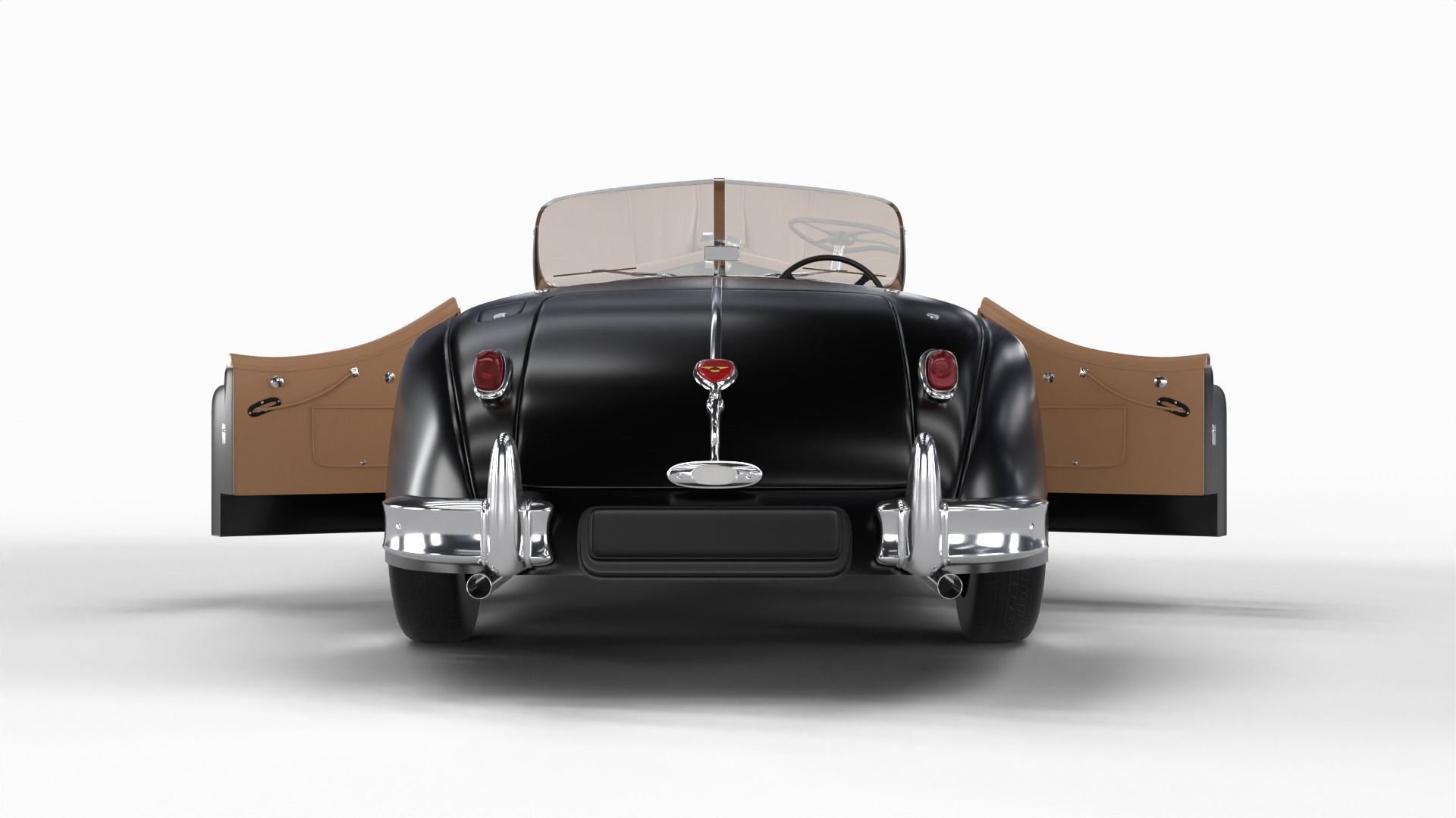 Jaguar XK140 1954 HQ interior 3D model_19