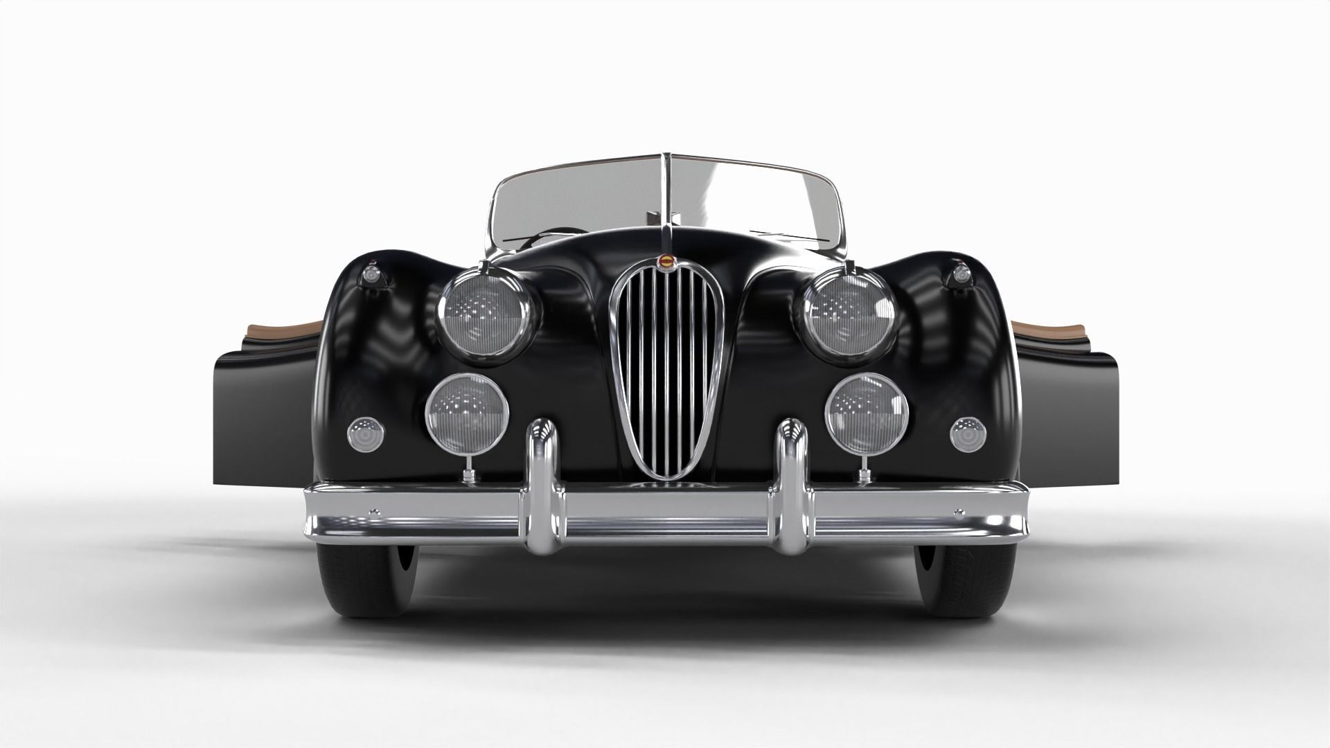 Jaguar XK140 1954 HQ interior 3D model_20