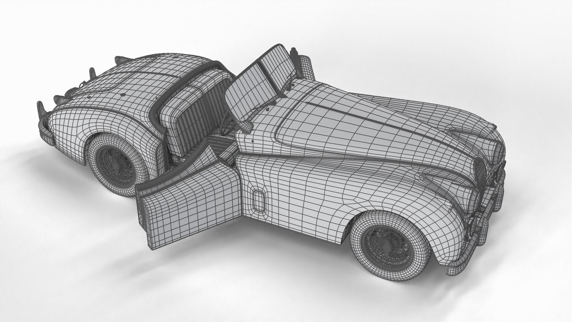 Jaguar XK140 1954 HQ interior 3D model_38