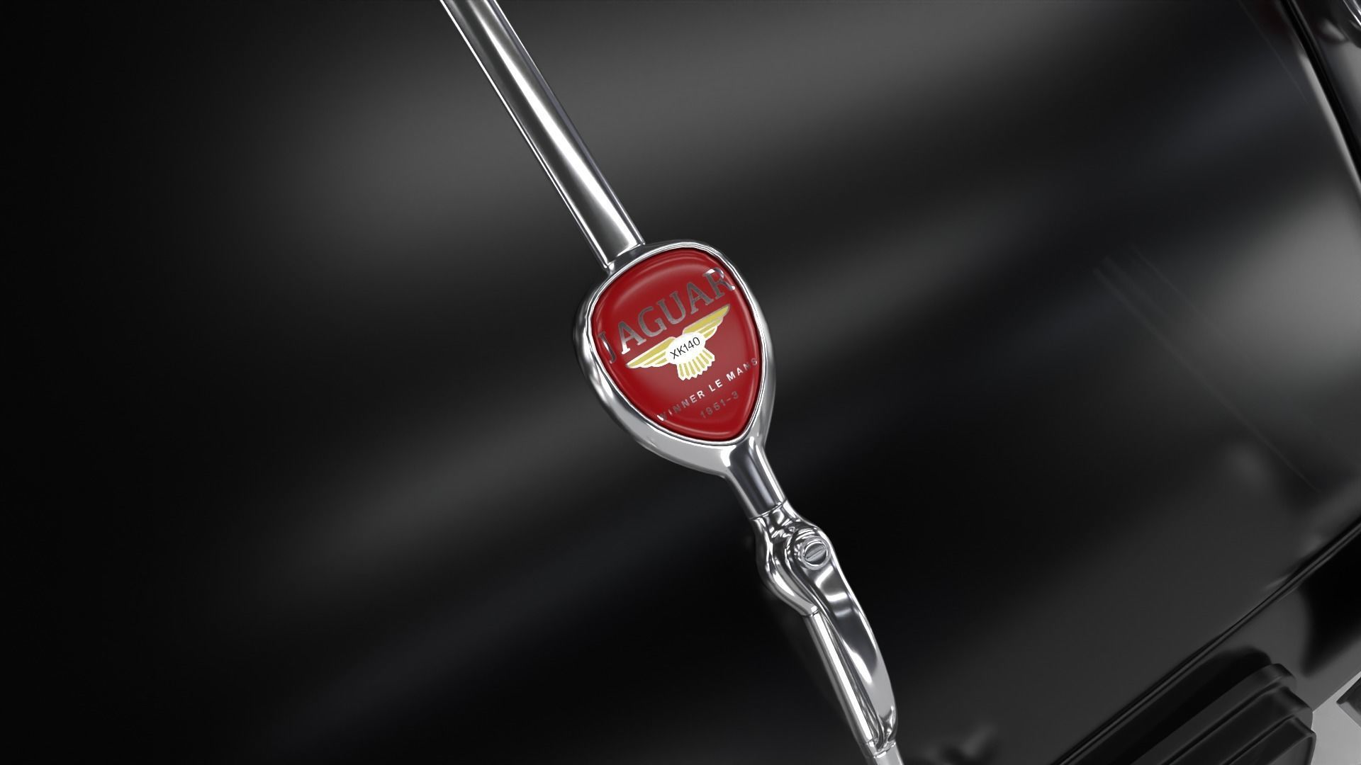 Jaguar XK140 1954 HQ interior 3D model_9