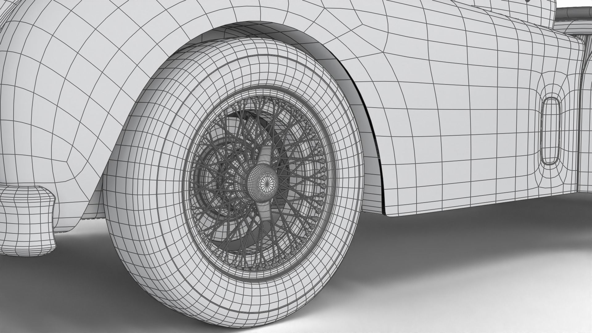 Jaguar XK140 1954 HQ interior 3D model_32