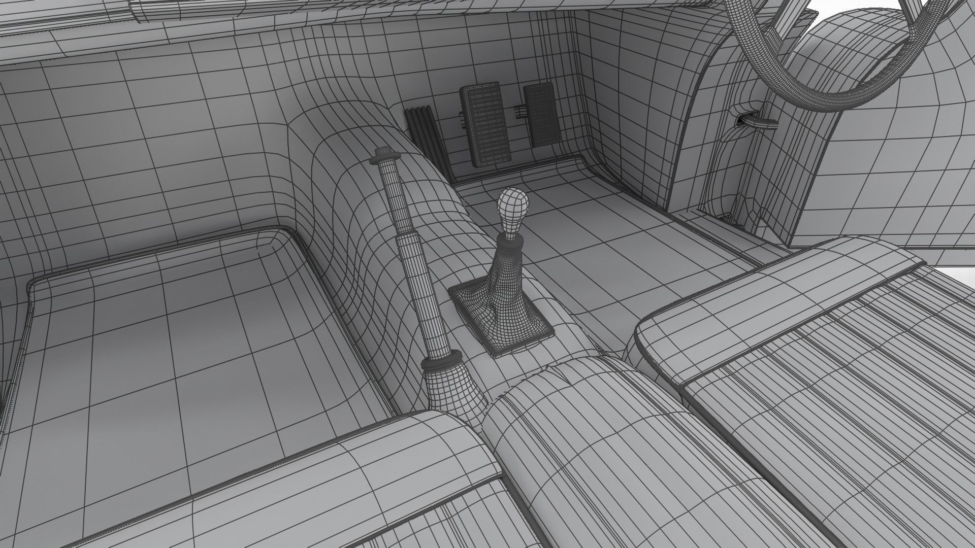 Jaguar XK140 1954 HQ interior 3D model_51