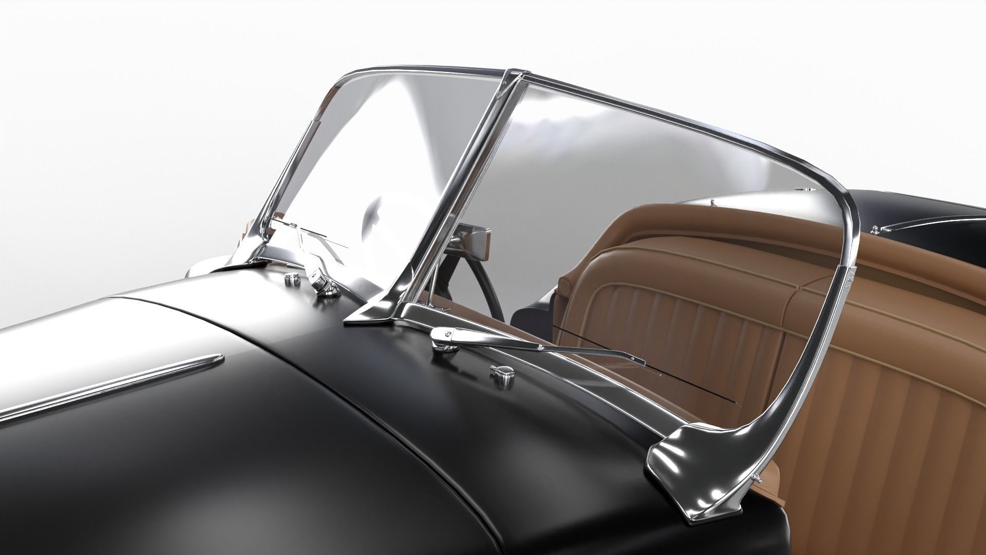 Jaguar XK140 1954 HQ interior 3D model_17