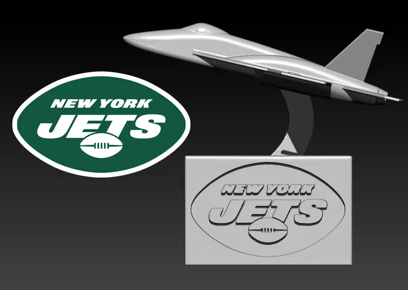 NFL - NEW YORK JETS FOOTBALL STATUE DESTOP - 3D PRINT 3D print model