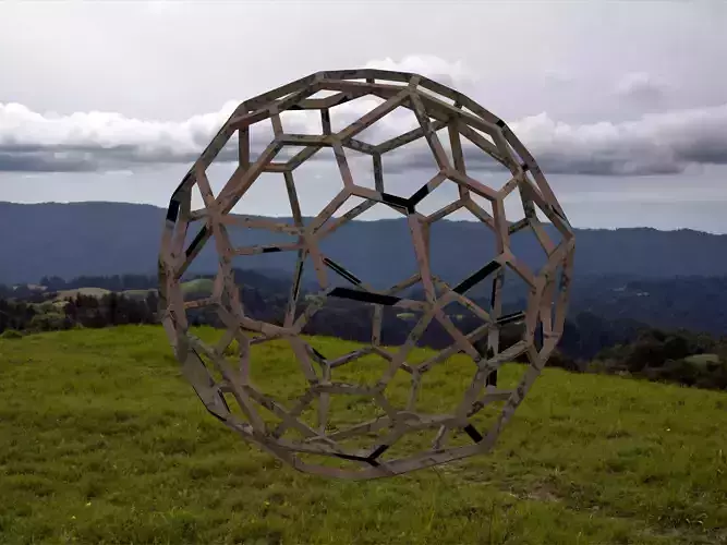 Wireframe Shape Pentagonal Hexecontahedron 3D print model