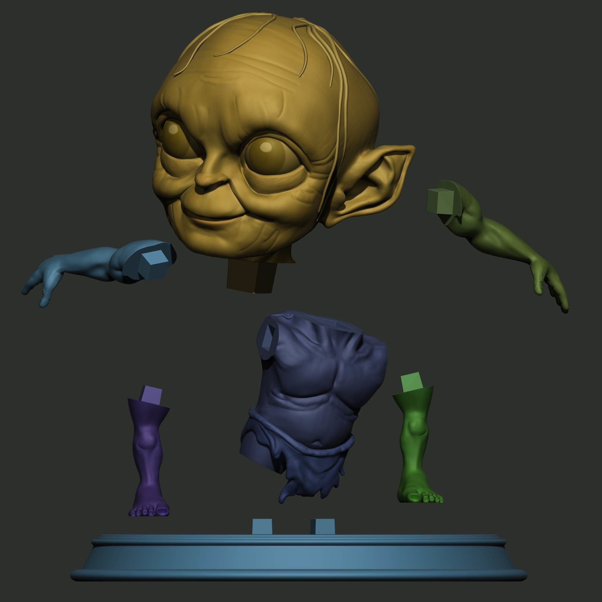 GOLLUM CUTE 3D print model_1
