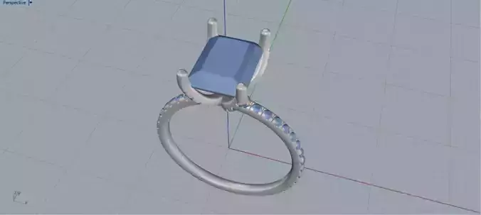 Engagement Ring With Unique Prongs