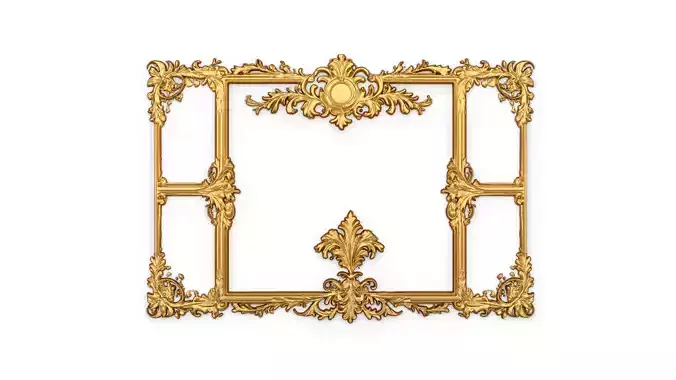 Plaster decorative frame ornament 07