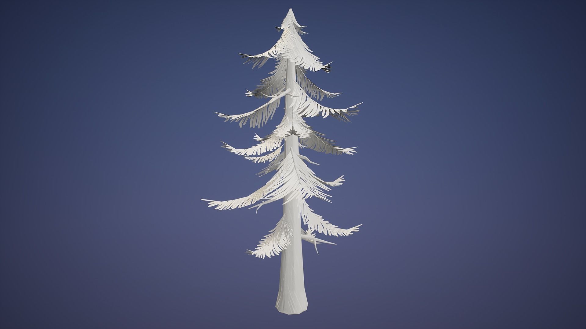Stylized Pine Tree Low-poly 3D model_5