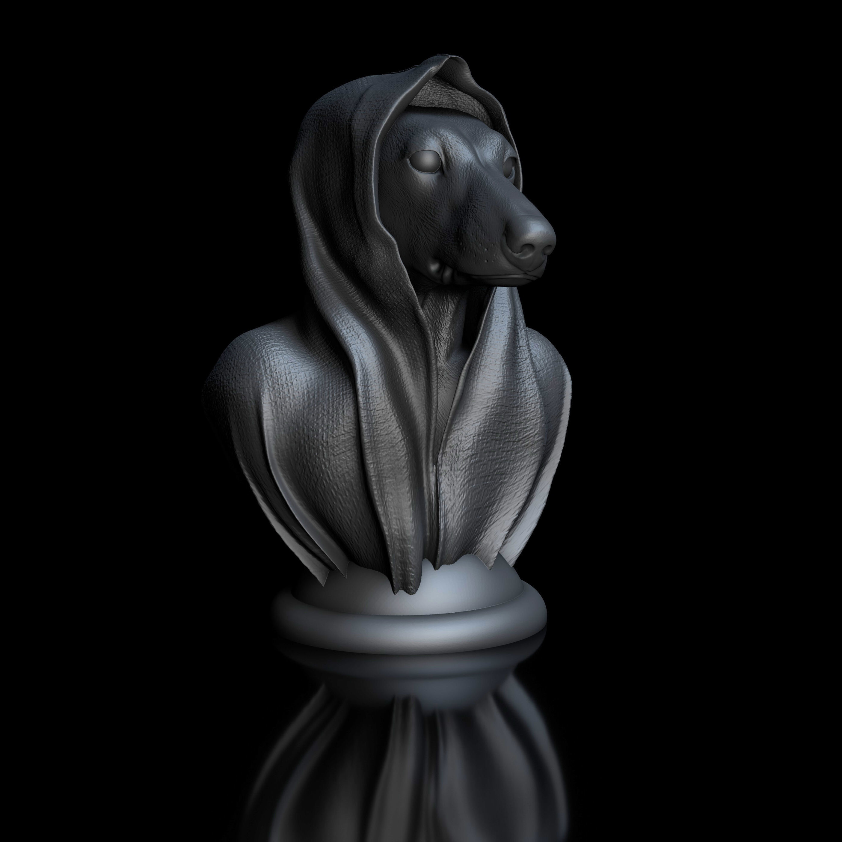 Dachshund with Cape 3D print model_10