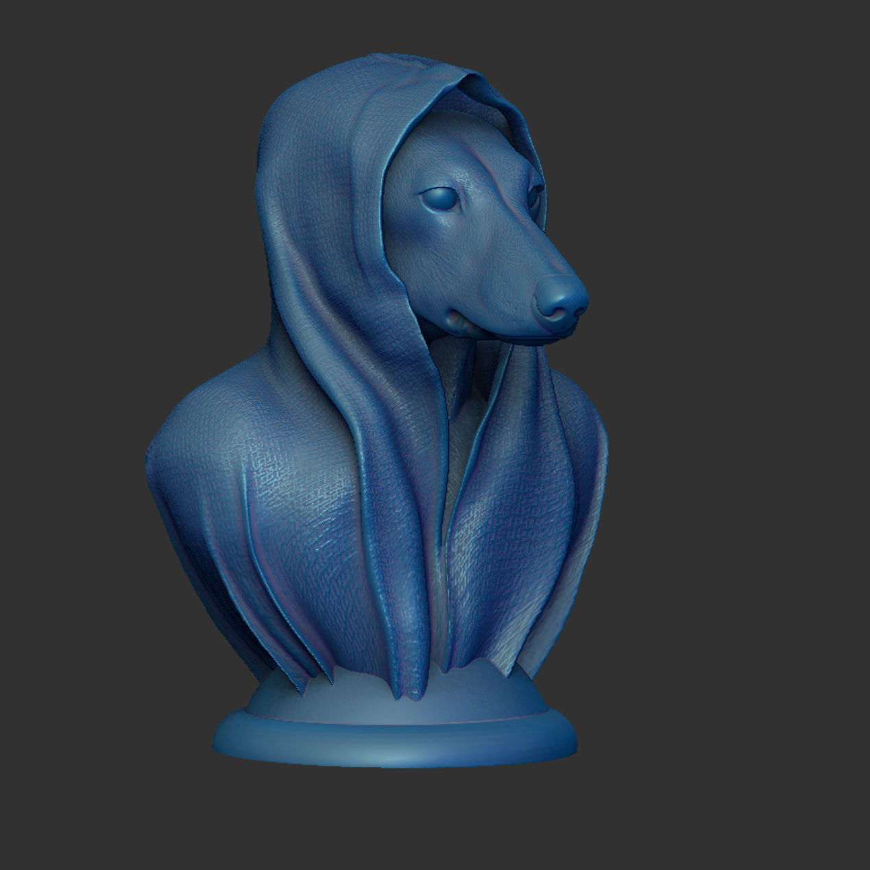 Dachshund with Cape 3D print model_2