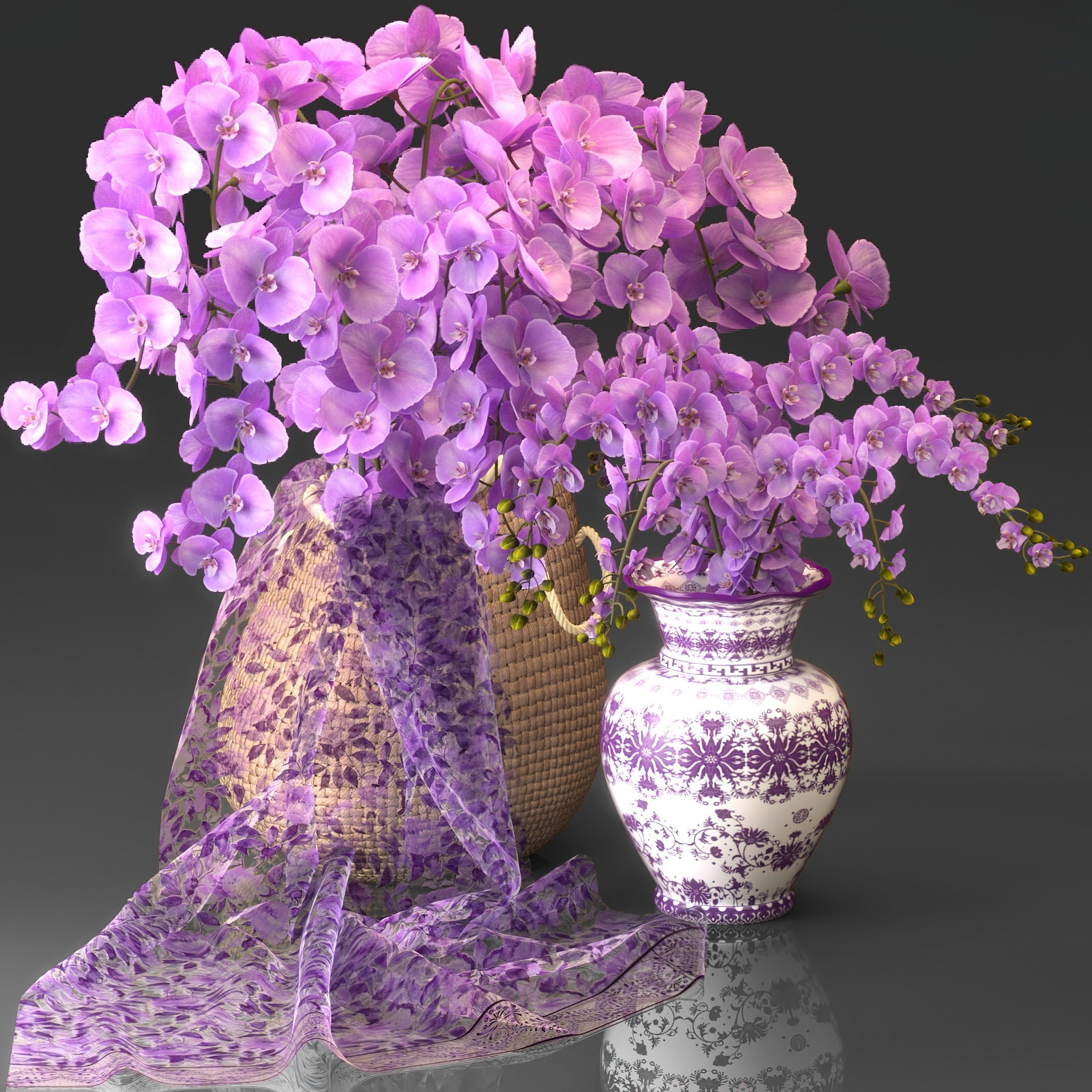 Orchid Flower Set -05 3D model_1