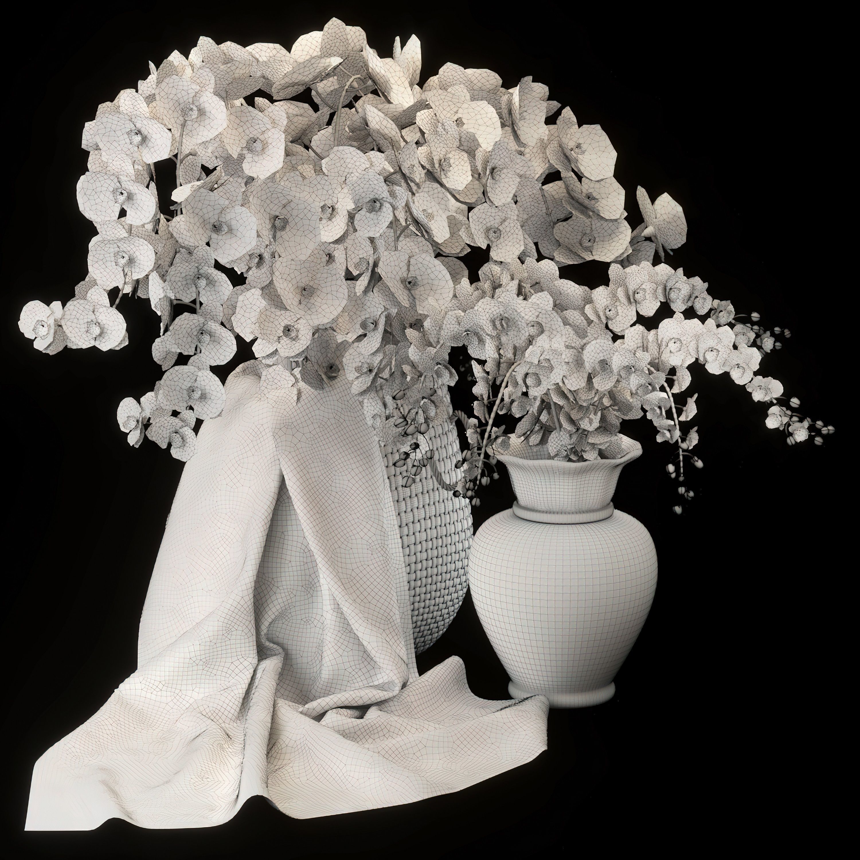 Orchid Flower Set -05 3D model_3