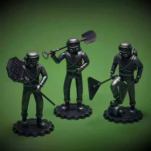 Lethal Company -  Employees with melee weapons Free 3D print model