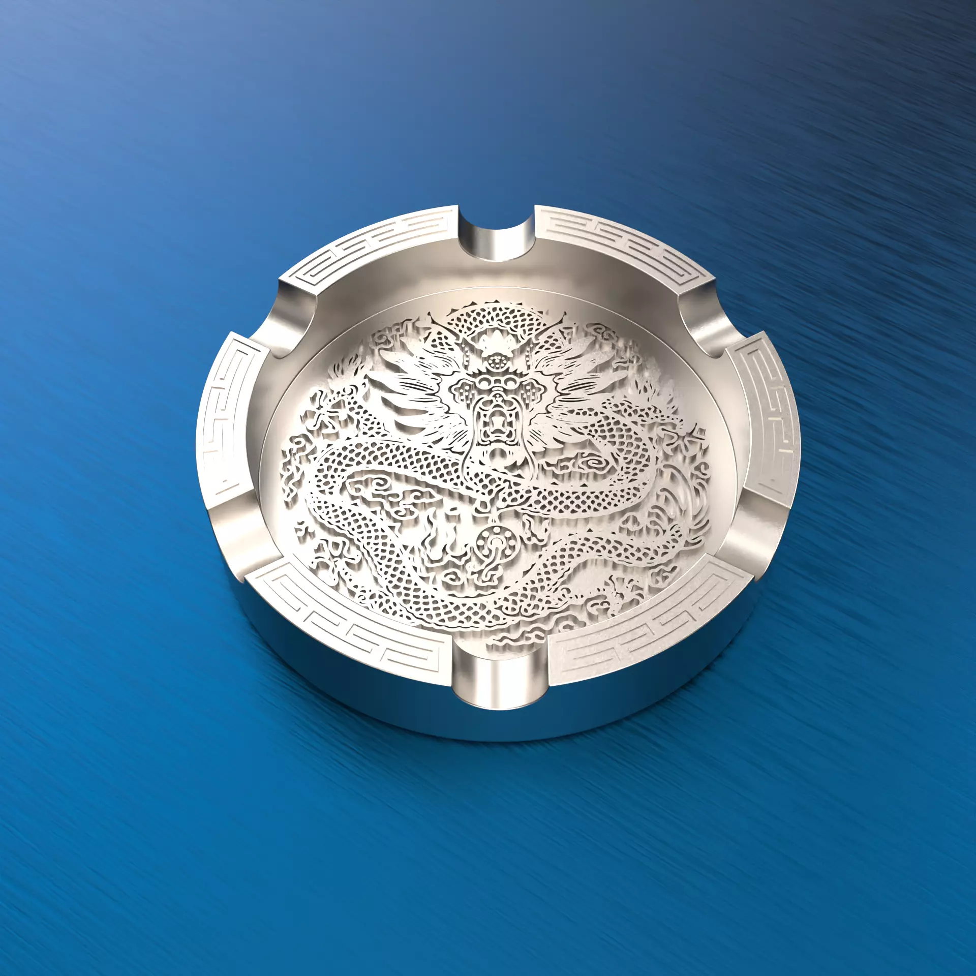 Dragon pattern ashtray 3D model