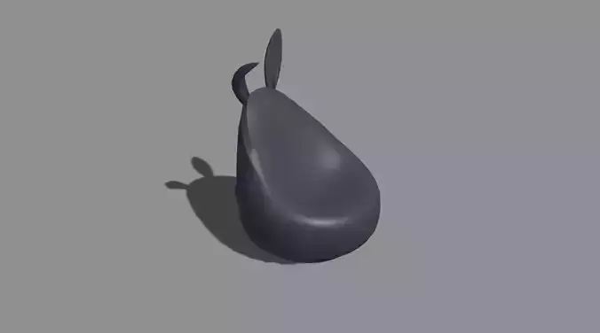 Rabbit Bean Bag - Low Poly 3D Model